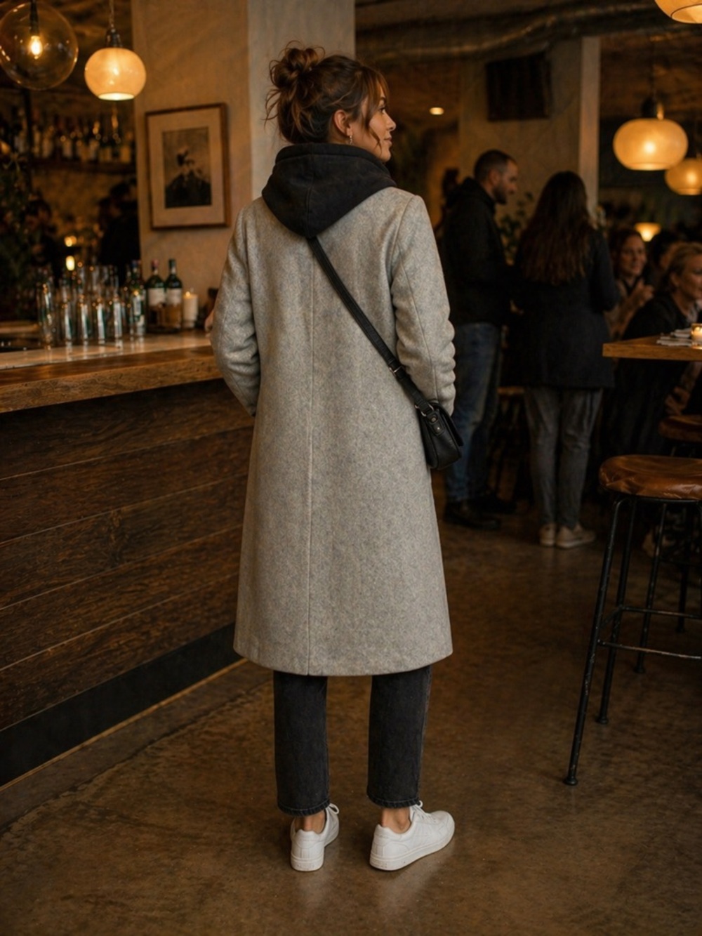 Zara Classic Gray Trench Coat - Picture 5 of 13
